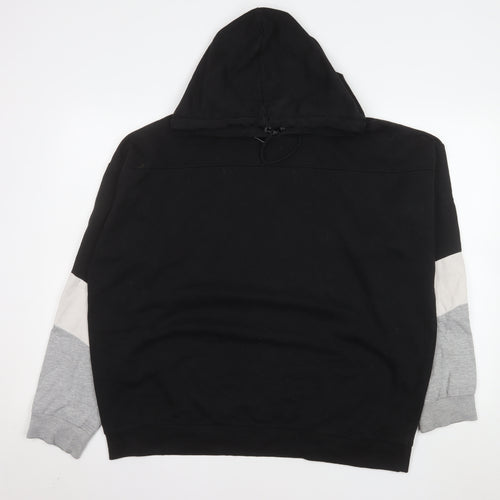 Genetic Apparel Mens Black Pullover Hoodie Size L Regular Fit