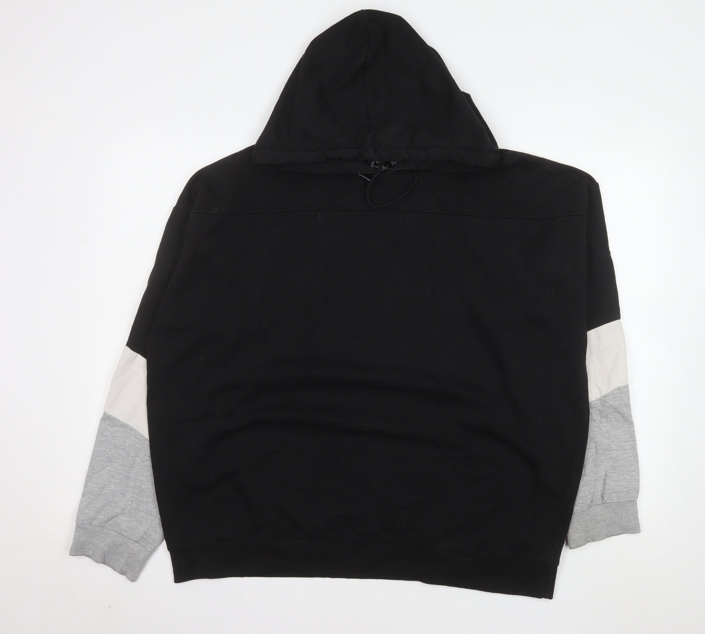 Genetic Apparel Mens Black Pullover Hoodie Size L Regular Fit