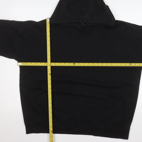 Genetic Apparel Mens Black Pullover Hoodie Size L Regular Fit