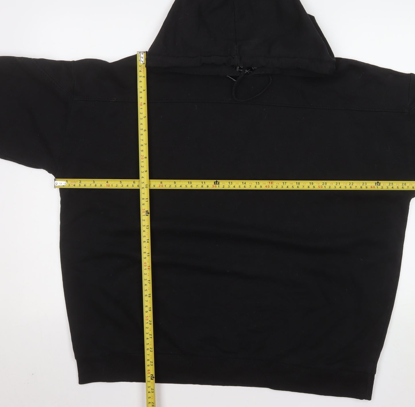 Genetic Apparel Mens Black Pullover Hoodie Size L Regular Fit
