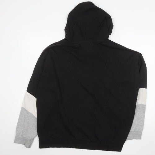 Genetic Apparel Mens Black Pullover Hoodie Size L Regular Fit