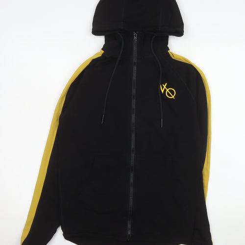 Vanquish Men's Black Yellow Hooded Zip Jacket Size S