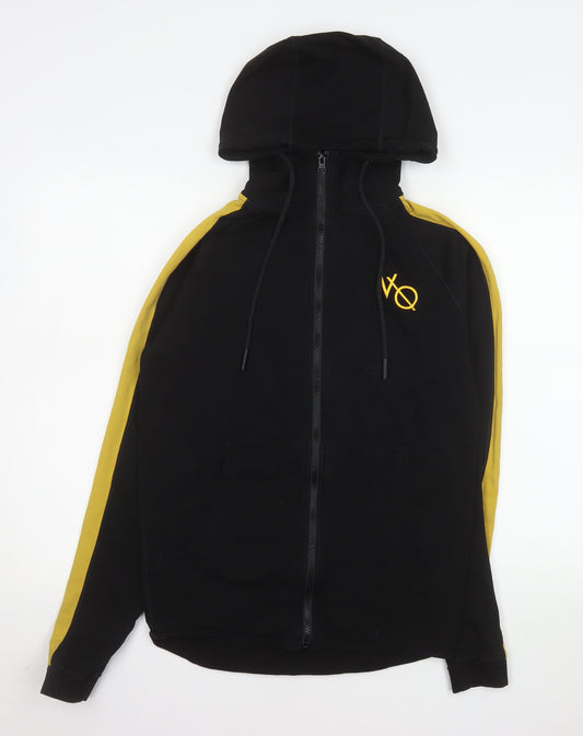 Vanquish Men's Black Yellow Hooded Zip Jacket Size S