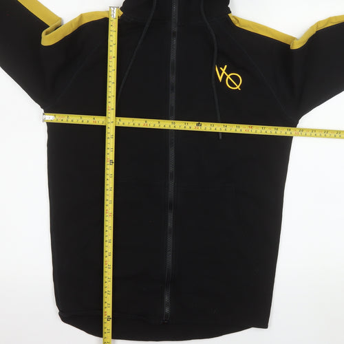 Vanquish Men's Black Yellow Hooded Zip Jacket Size S