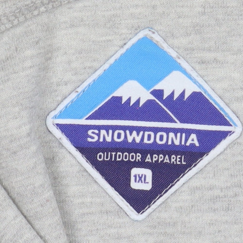 Snowdonia Men's Grey XL Hooded Full Zip Outdoor Jacket