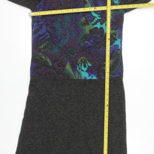 Refa Womens Multicoloured Floral Knit Shift Dress Size 12