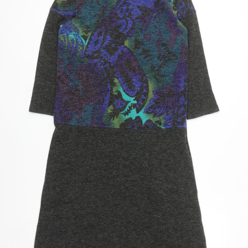 Refa Womens Multicoloured Floral Knit Shift Dress Size 12