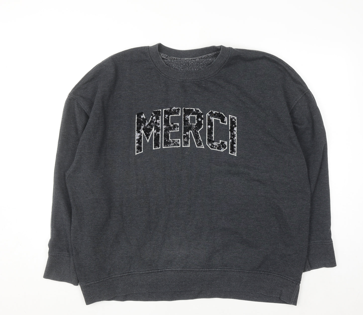 Next Women’s Grey Sequin Merci Pullover Jumper XL