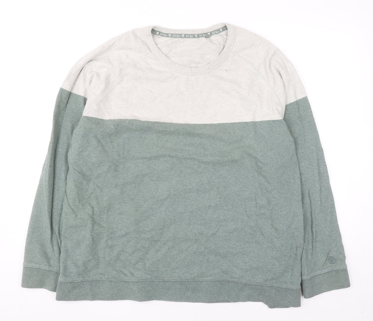 Fat Face Men’s Green Crew Neck Cotton Pullover Sweatshirt L