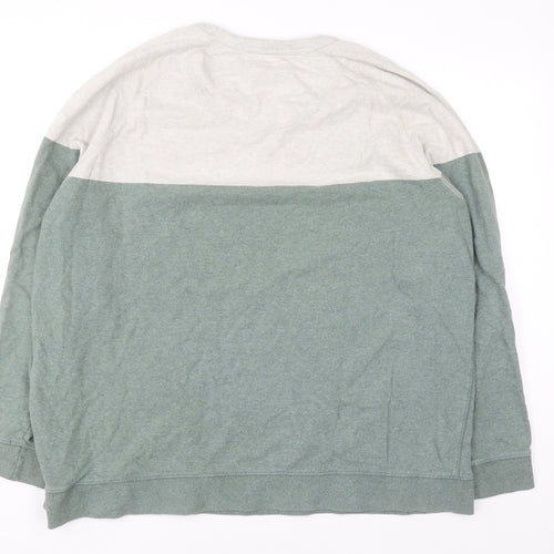 Fat Face Men’s Green Crew Neck Cotton Pullover Sweatshirt L