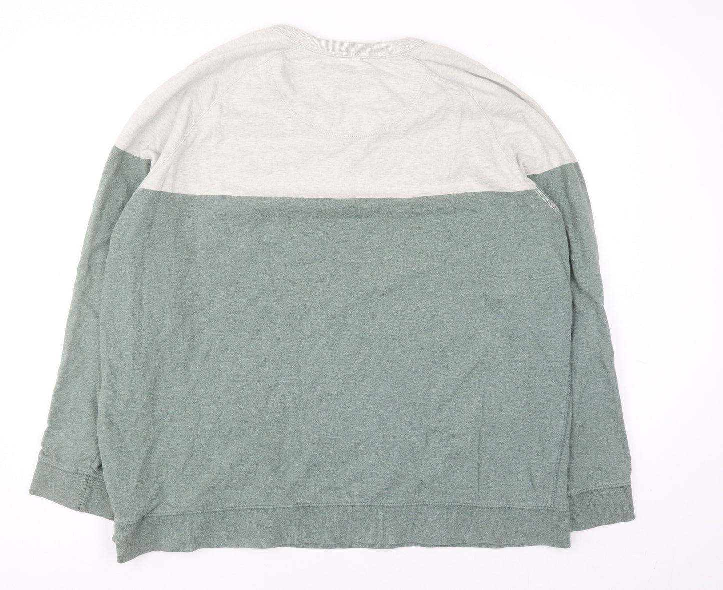 Fat Face Men’s Green Crew Neck Cotton Pullover Sweatshirt L