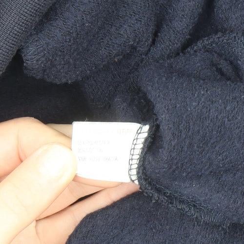 Cavallo Men's Blue Full Zip Collared Striped Sweatshirt XL
