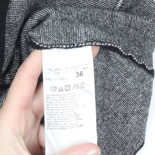 Betty Barclay Women's Black Roll Neck Checked Knit Jumper Size 10