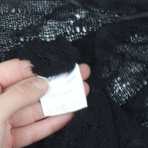 Autonomy Women's Black Sequin Wrap Cardigan L