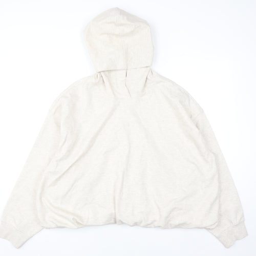 Marks and Spencer Womens Beige XL Pullover Hoodie Cotton Blend