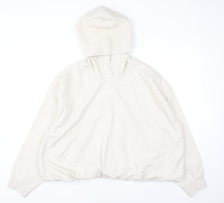 Marks and Spencer Womens Beige XL Pullover Hoodie Cotton Blend