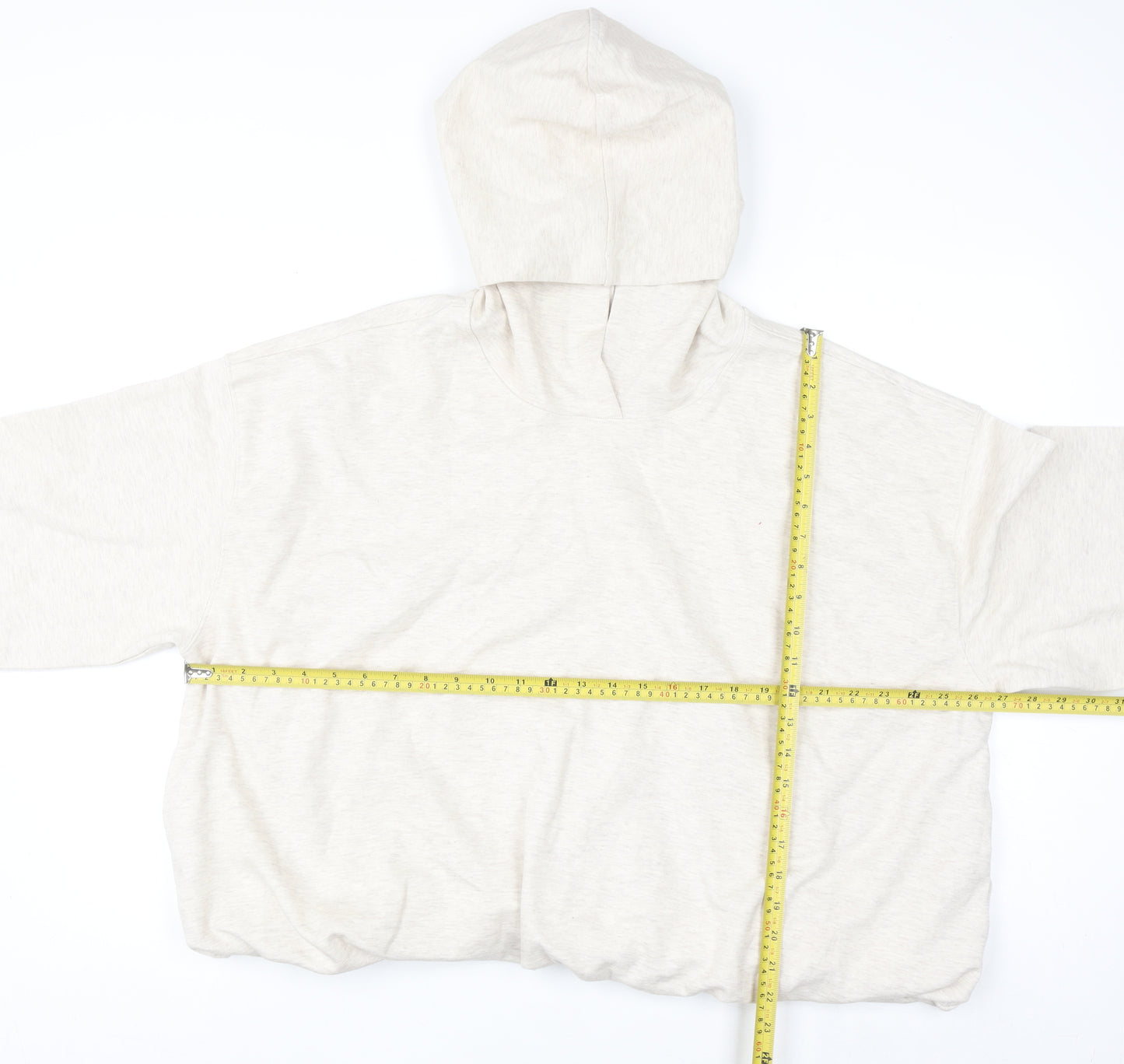 Marks and Spencer Womens Beige XL Pullover Hoodie Cotton Blend