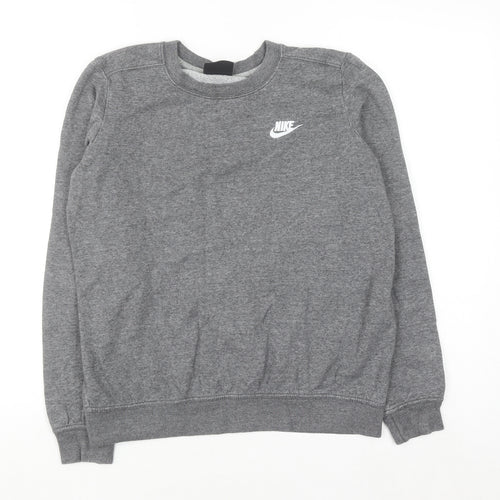 Nike Men's Grey Small Pullover Sweatshirt Crew Neck Fleece