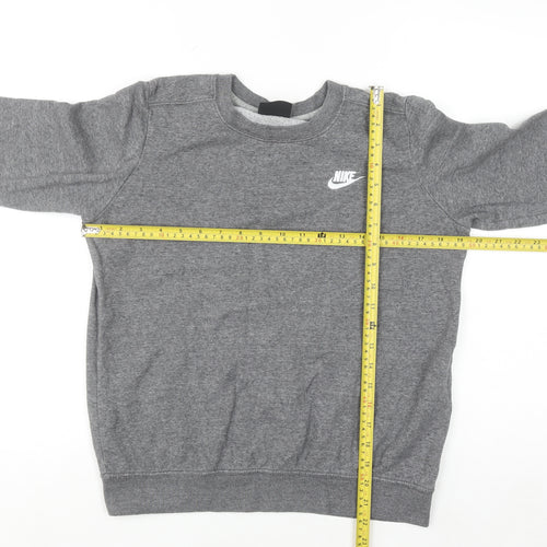 Nike Men's Grey Small Pullover Sweatshirt Crew Neck Fleece