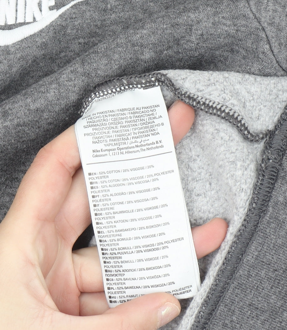 Nike Men's Grey Small Pullover Sweatshirt Crew Neck Fleece