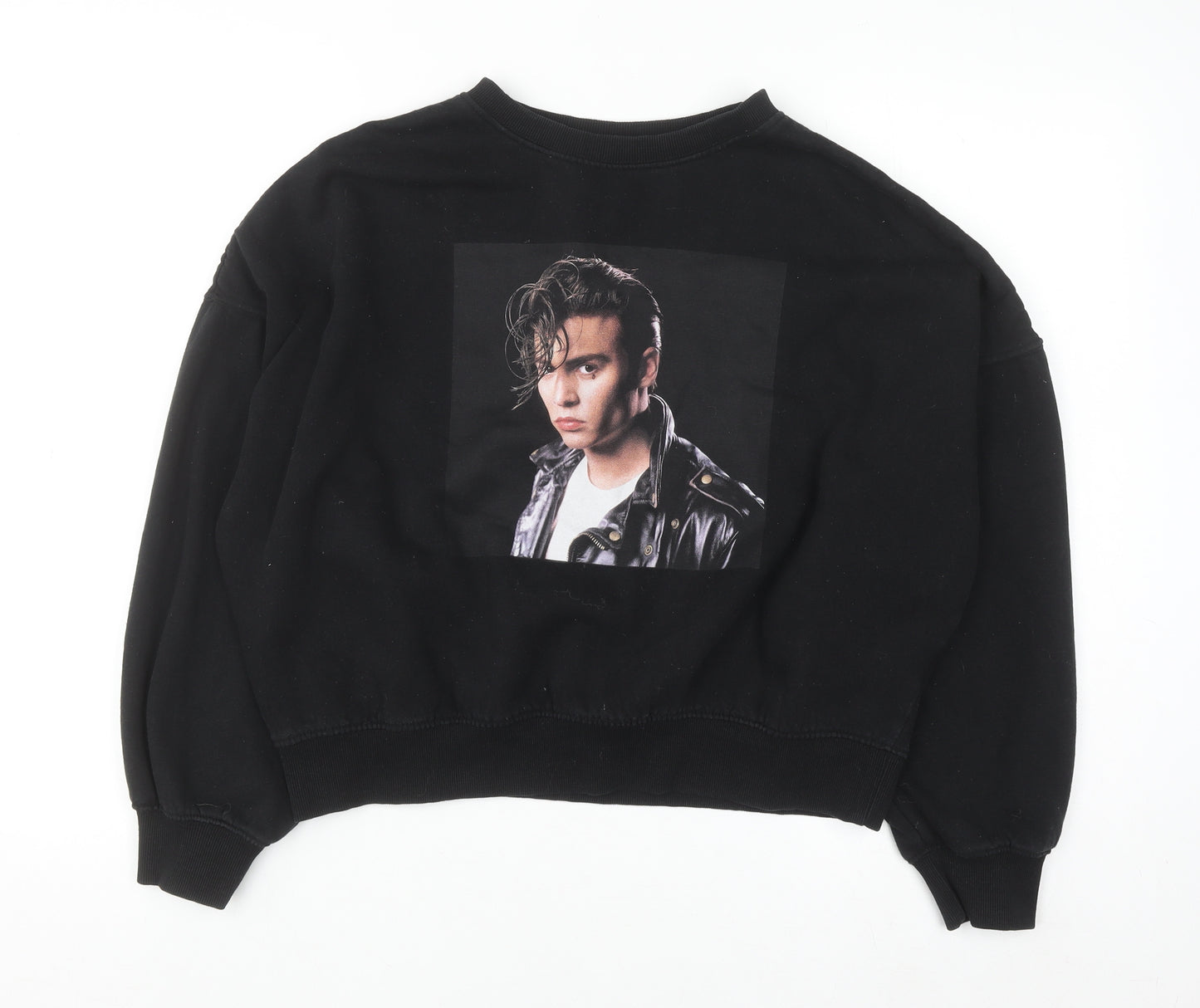 H&M Divided Women’s Black Cry-Baby Pullover Sweatshirt M