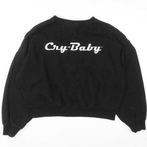 H&M Divided Women’s Black Cry-Baby Pullover Sweatshirt M