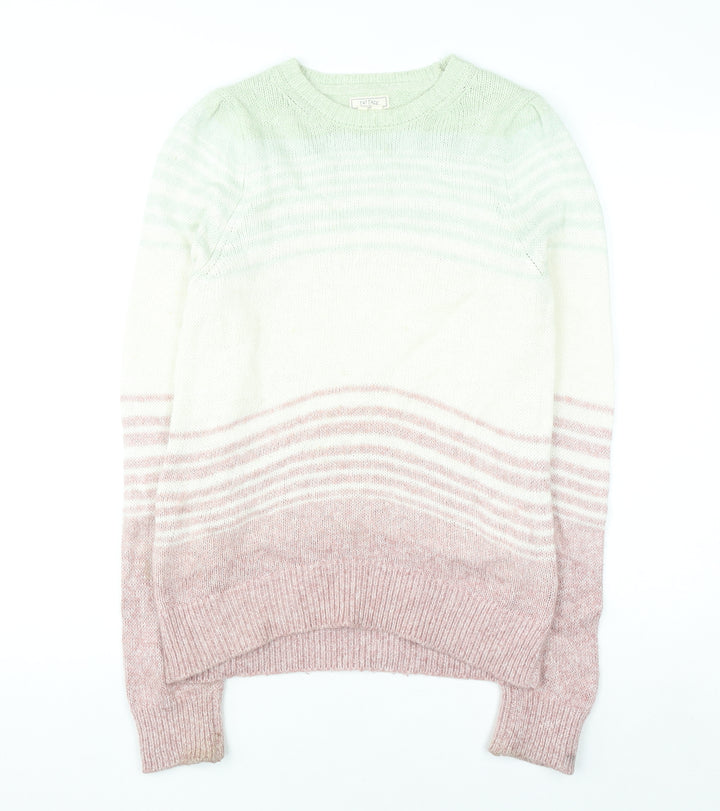 Fat Face Women's Multicoloured Striped Crew Neck Jumper Size 10