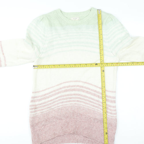Fat Face Women's Multicoloured Striped Crew Neck Jumper Size 10
