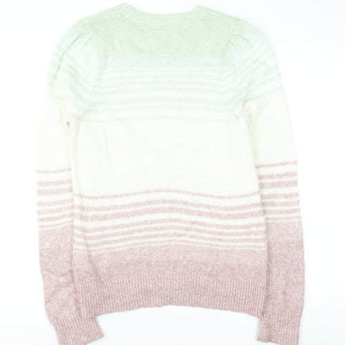 Fat Face Women's Multicoloured Striped Crew Neck Jumper Size 10