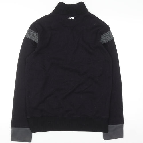 Wed'ze Men's Black High Neck Thermal Pullover Jumper Size M