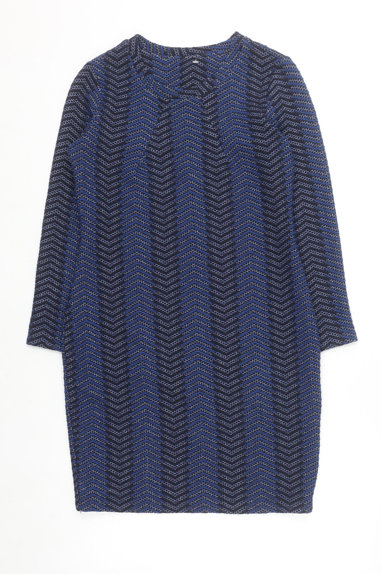 Marks and Spencer Women’s Blue Chevron Shift Dress Size 10