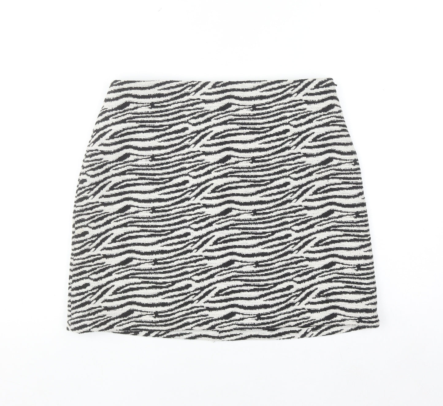 Karen Millen Women’s Black Animal Print Tweed Pencil Skirt UK 10