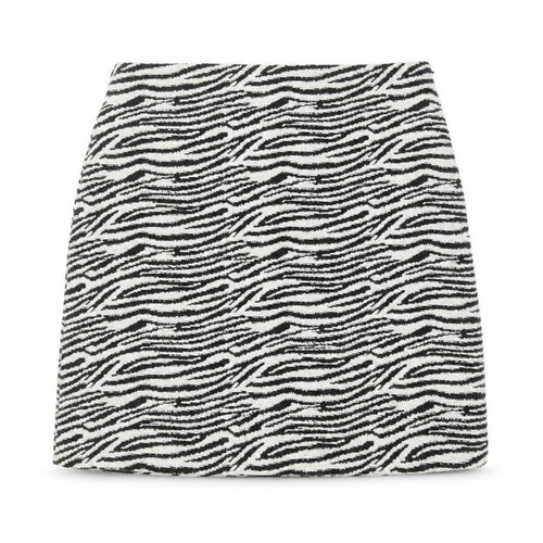Karen Millen Women’s Black Animal Print Tweed Pencil Skirt UK 10