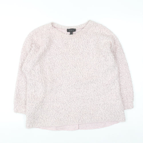 Topshop Women Pink UK 12 Chunky Knit Pullover Jumper