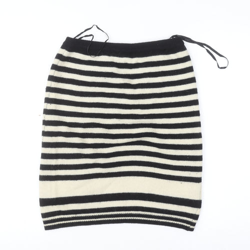 Co-Ords Women’s Black Wool Striped Knit Pencil Skirt M