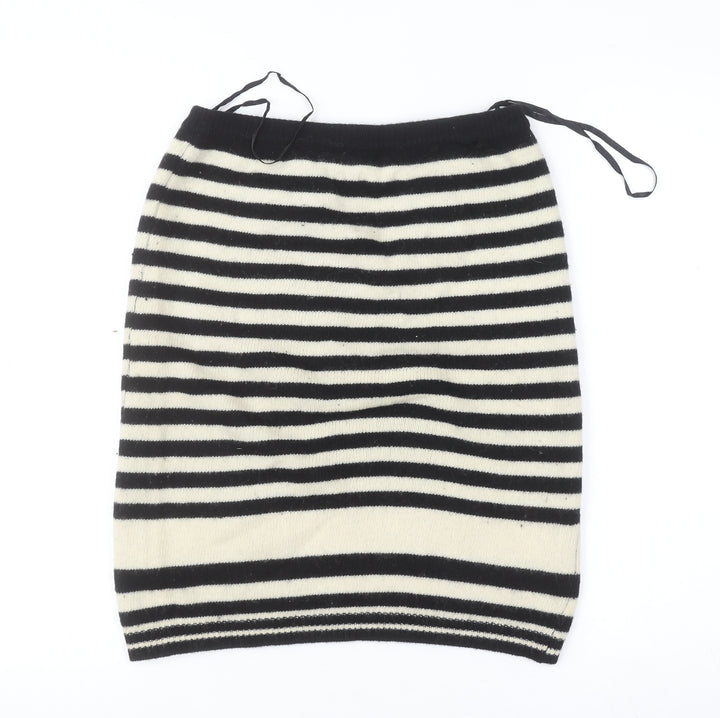 Co-Ords Women’s Black Wool Striped Knit Pencil Skirt M