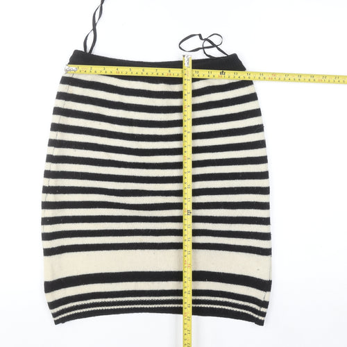 Co-Ords Women’s Black Wool Striped Knit Pencil Skirt M