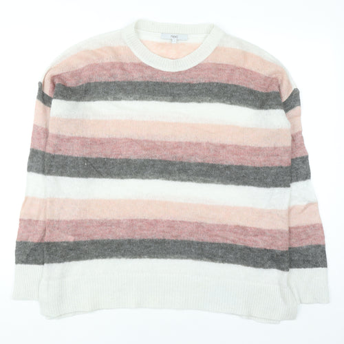 Next Men’s Multicoloured Striped Wool Blend Pullover Jumper Size L