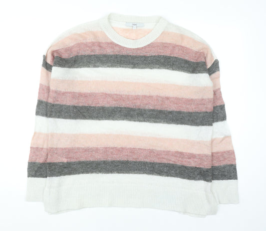Next Men’s Multicoloured Striped Wool Blend Pullover Jumper Size L
