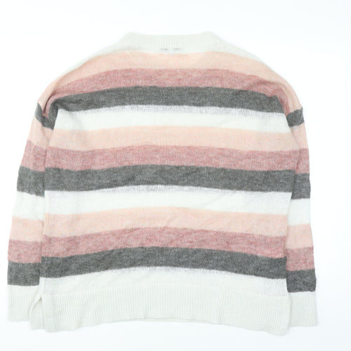 Next Men’s Multicoloured Striped Wool Blend Pullover Jumper Size L
