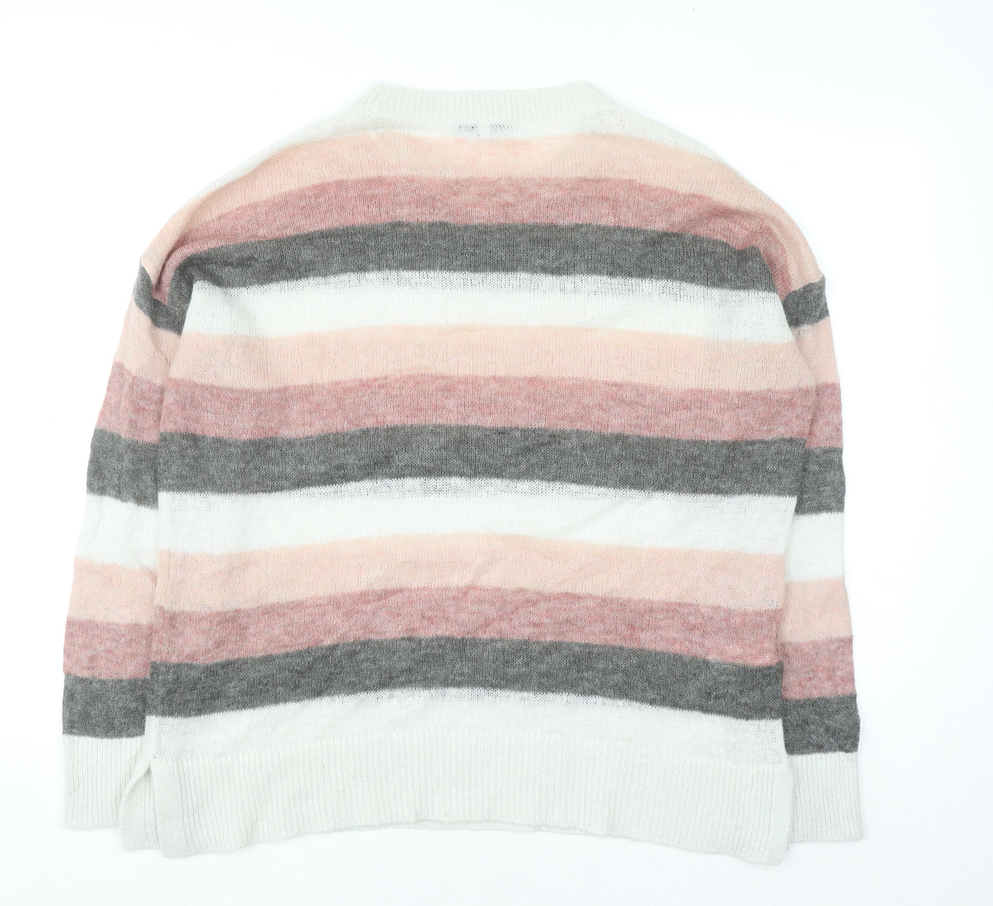 Next Men’s Multicoloured Striped Wool Blend Pullover Jumper Size L