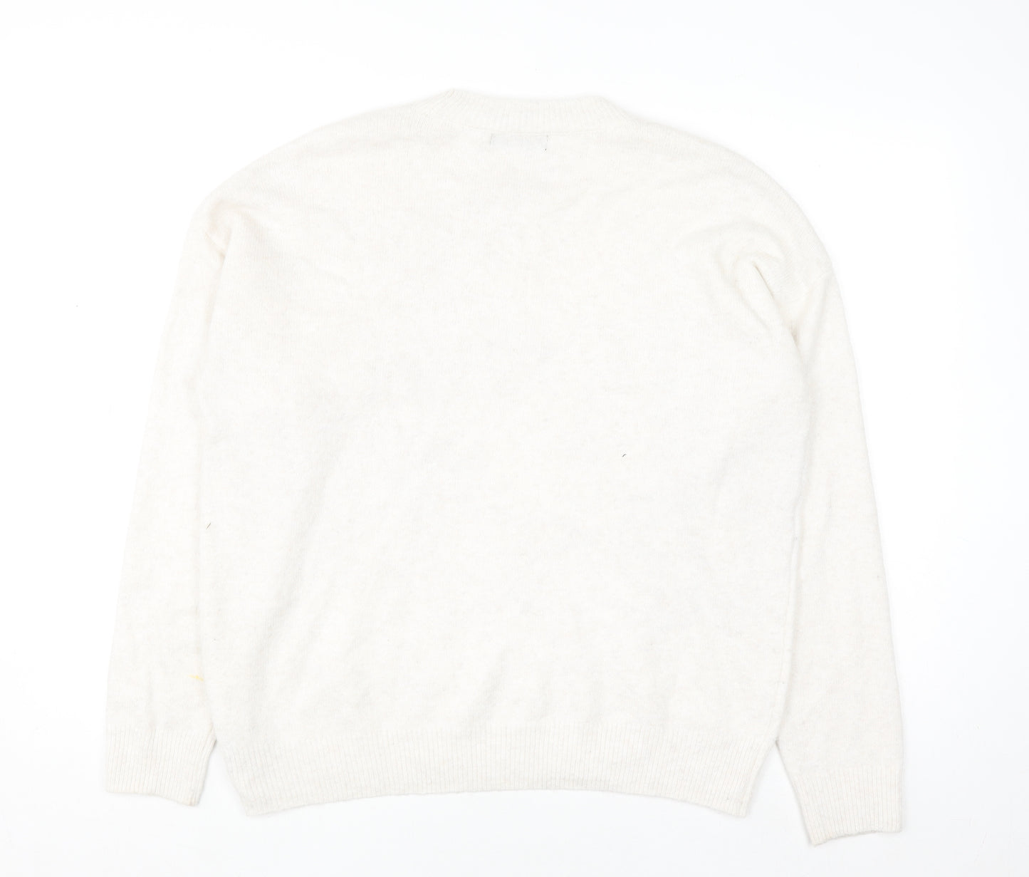 Marks and Spencer Women’s Ivory Sequin Wish Pullover Jumper Size L