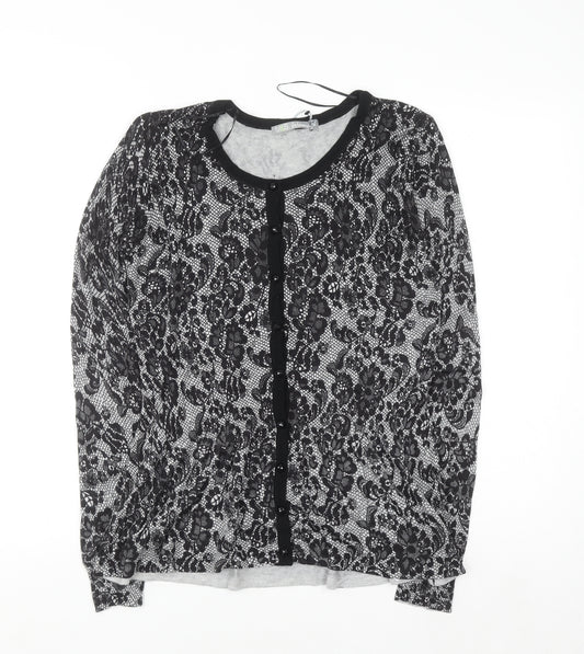 Marks and Spencer Womens Grey Lace Floral Cardigan UK 10