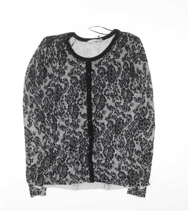 Marks and Spencer Womens Grey Lace Floral Cardigan UK 10