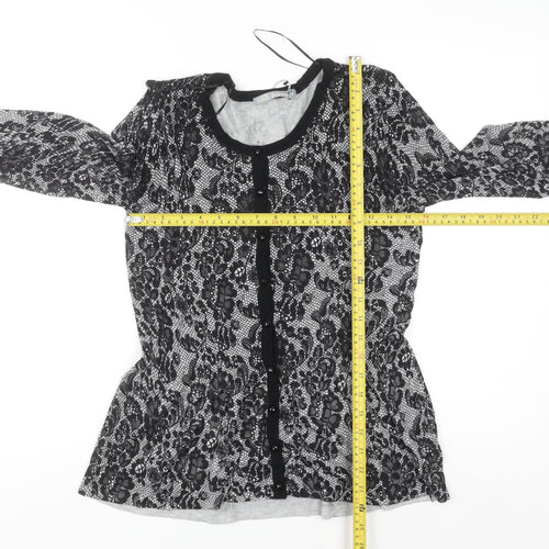 Marks and Spencer Womens Grey Lace Floral Cardigan UK 10