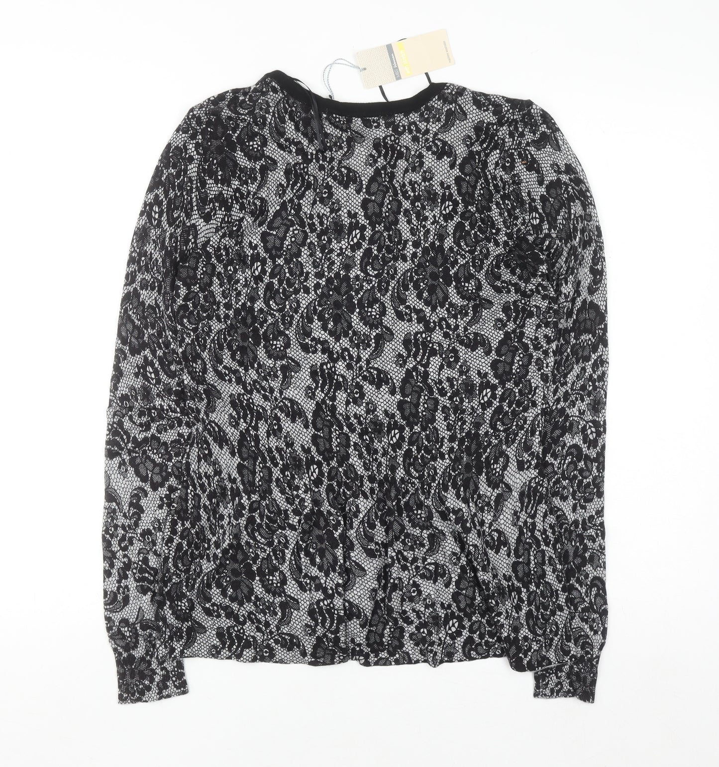 Marks and Spencer Womens Grey Lace Floral Cardigan UK 10