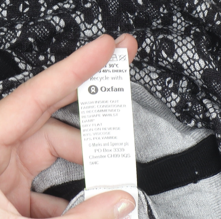 Marks and Spencer Womens Grey Lace Floral Cardigan UK 10