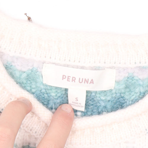 Marks and Spencer Per Una Women's Multicoloured S Crew Neck Jumper