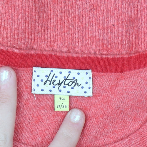 Heyton Womens Pink Ladybird Wool Blend Jumper Size 12