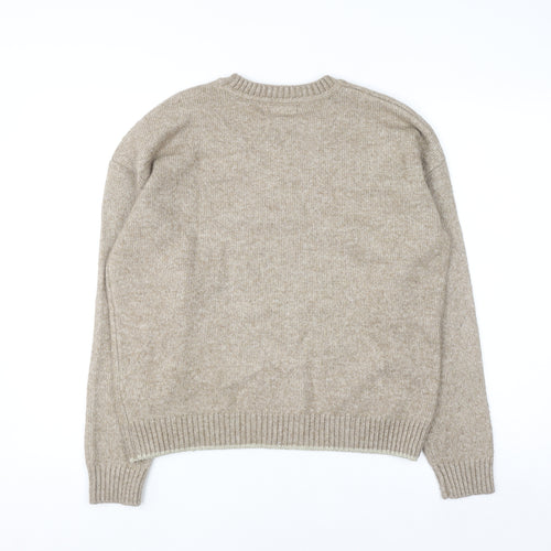 Marks and Spencer Womens Beige Star Knit Jumper Medium